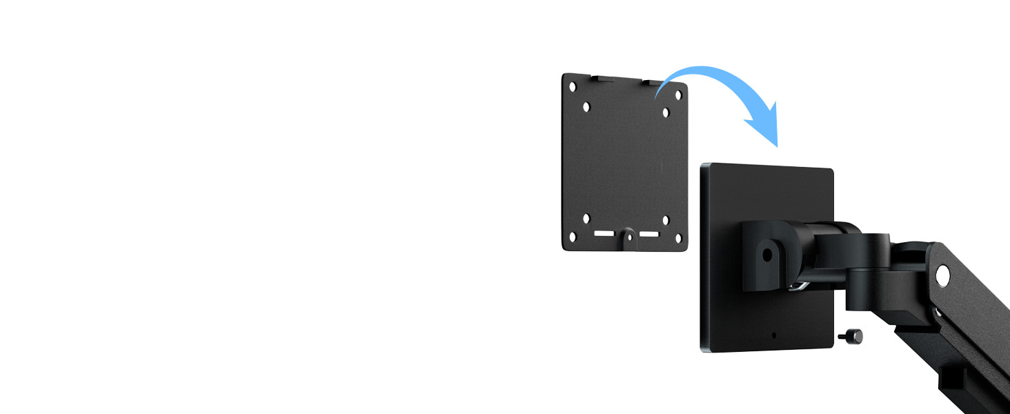 Підставка для монітора PUTORSEN для 2 моніторів, 17-49 дюймів, газ-амортизатор, регулювання висоти, поворот, VESA 75/100mm, чорний