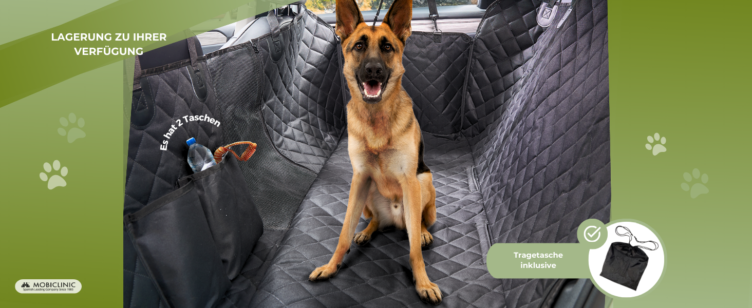 Автокрісло для собак Mobiclinic® Sammy: універсальний, антиковзкий, водонепроникний, з кишенями та регульованими ременями