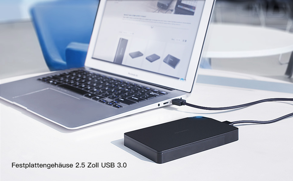 Корпус для жорсткого диска Inateck 3.5 USB 3.0: Зовнішній корпус HDD/SSD з підтримкою UASP та живленням 12V/2A (2.5/3.5 дюйми)