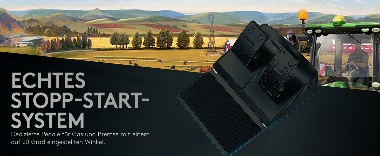 Контролер Saitek Farm Sim від Logitech G для Farming Simulator: кермо, панель керування, педалі газу та гальма, 900° оберт, 38+ кнопок, USB, PC/Mac - Чорний