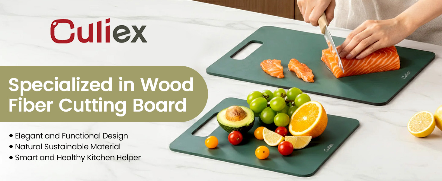 Набір дерев'яних обробних дощок 2 шт., стійкі до миття в посудомийній машині, високої щільності, нетоксичні, без BPA, з антиковзними ніжками, безпечні для ножів – ідеально для кухні та як подарунок (зелені)