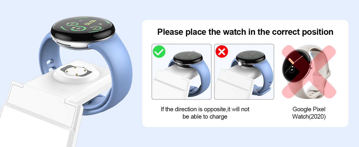 Бездротова зарядка NANAMI 3-в-1 для Google Pixel Watch 3/2, Fitbit Versa 4/3, Pixel 10 Pro/10/9/9a/8/7, Pixel Buds Pro 2 (Класичний Білий)