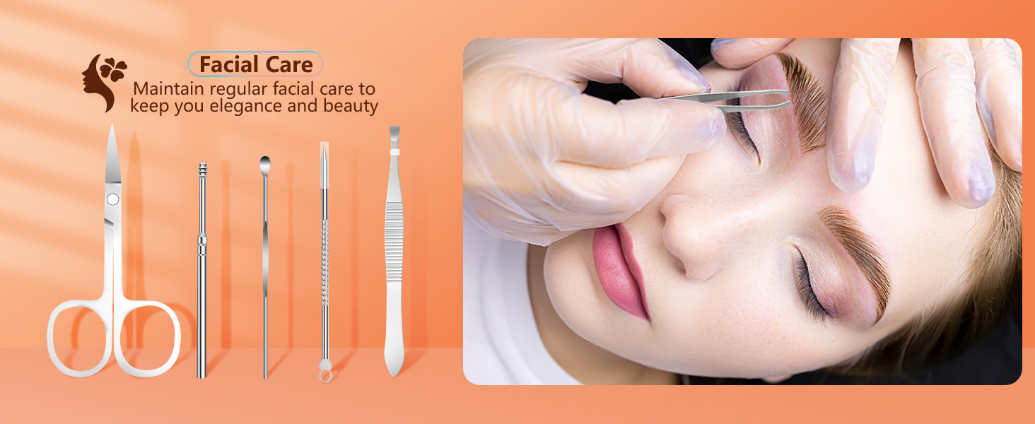 Набір для манікюру та педикюру, 16 шт. з нержавіючої сталі, професійний, з кейсом для подорожей