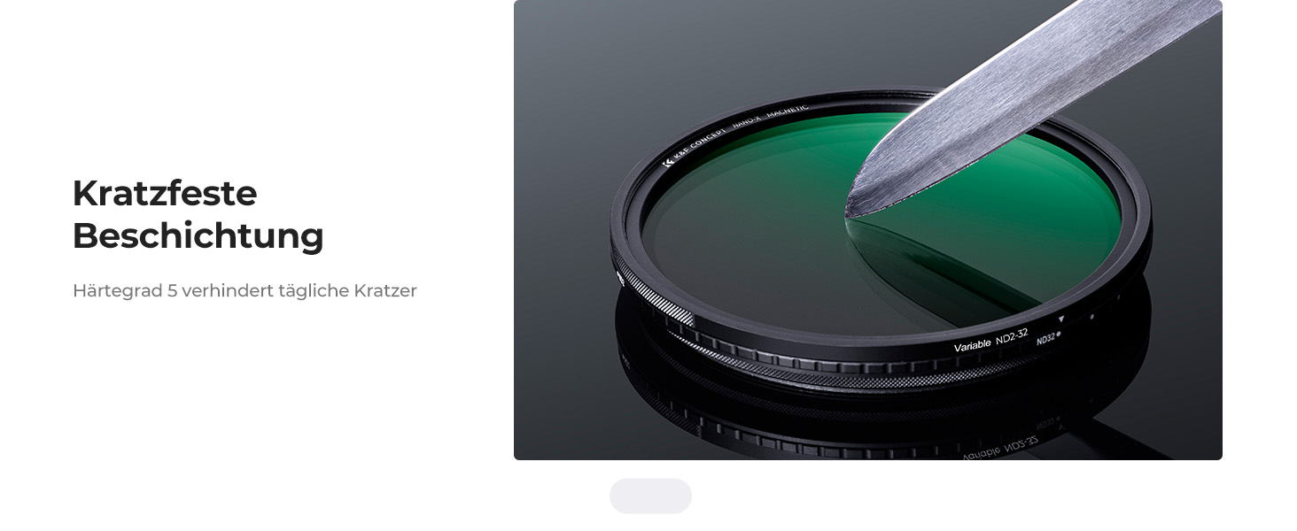 Фільтр ND K&F Concept 49mm Магнітний Змінний Градуйований (ND2-32) для об'єктивів Nano-Xcel Series