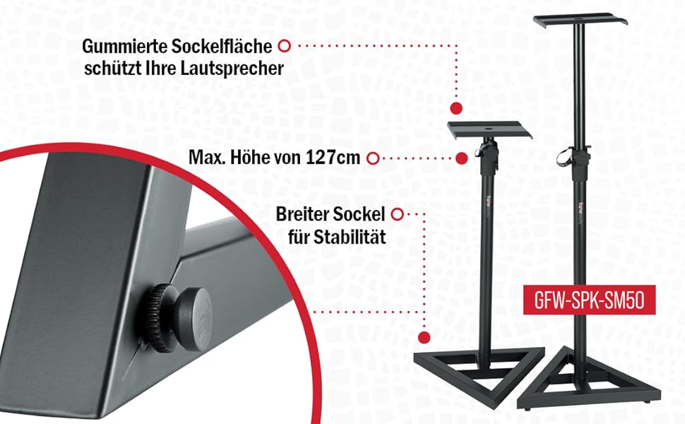 Кріплення для моніторів та динаміків Gator Frameworks - настільний тримач з регулюванням кута (2 шт.)