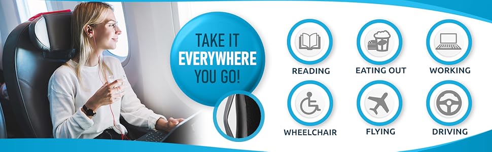 Подушка для геморою та простати Ergonomic Innovations: ортопедичний сидіння для полегшення болю, сидіння після операції, чорний, великий розмір