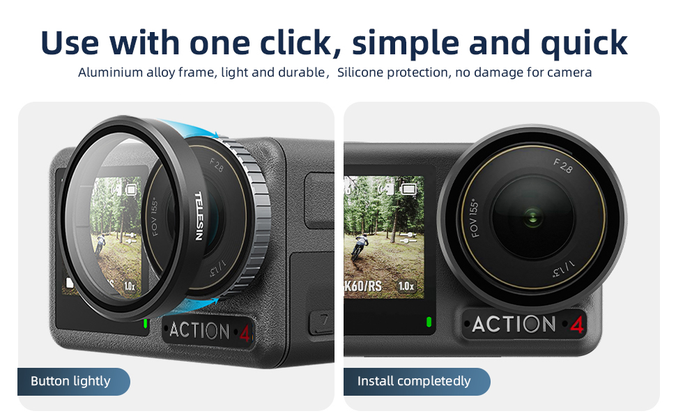 Набір фільтрів ND/CPL для DJI Osmo Action 4/5/3 Pro: ND8/ND16/ND32/CPL