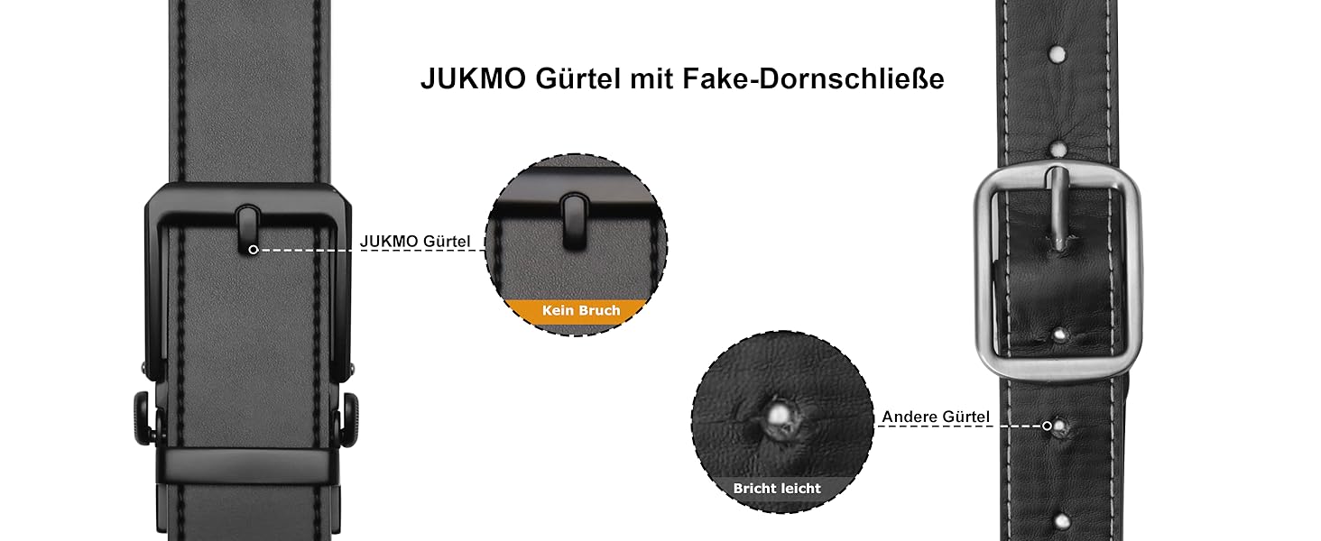 Чоловічий шкіряний ремінь на ратнаш з регулюванням розміру JUKMO (M-91cm - 105cm) у подарунковій коробці, чорний