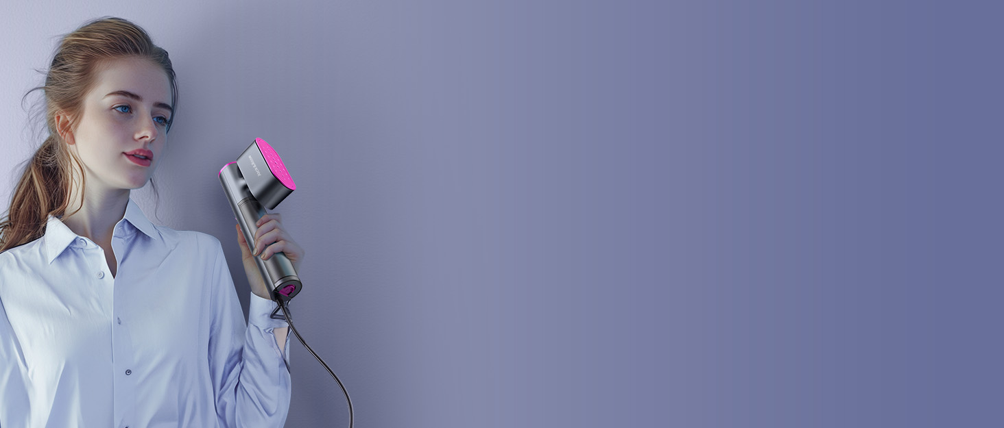 Портативний відпарювач для одягу 2-в-1 з регулюванням напруги 100-240V. Зелений (сірий). 1000W. Для подорожей