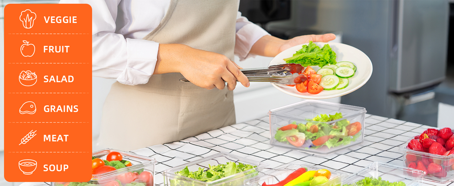 Набір контейнерів для зберігання продуктів 36 шт. з кришками, витіканнями, для кухні