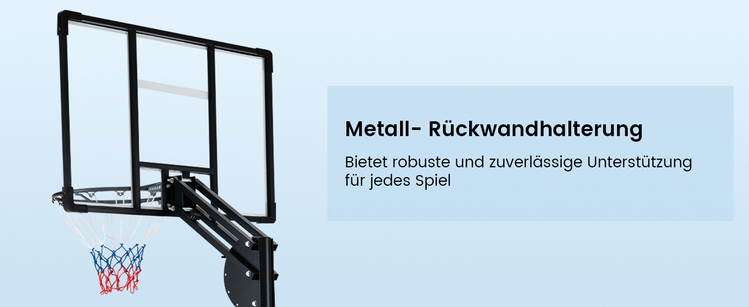 COSTWAY Adjustable Height Basketball Hoop System - Outdoor Mobile Basketball Stand with Wheels & Weight Bag (149-305cm)