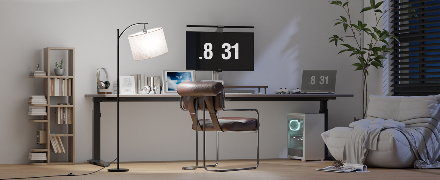 Стійка лампа для вітальні з пультом керування, 3 колірні температури, сумісна з LED, чорного кольору, з димуванням, з кнопкою на ніжці, для спальні, читання, офісу, з лампочкою в комплекті