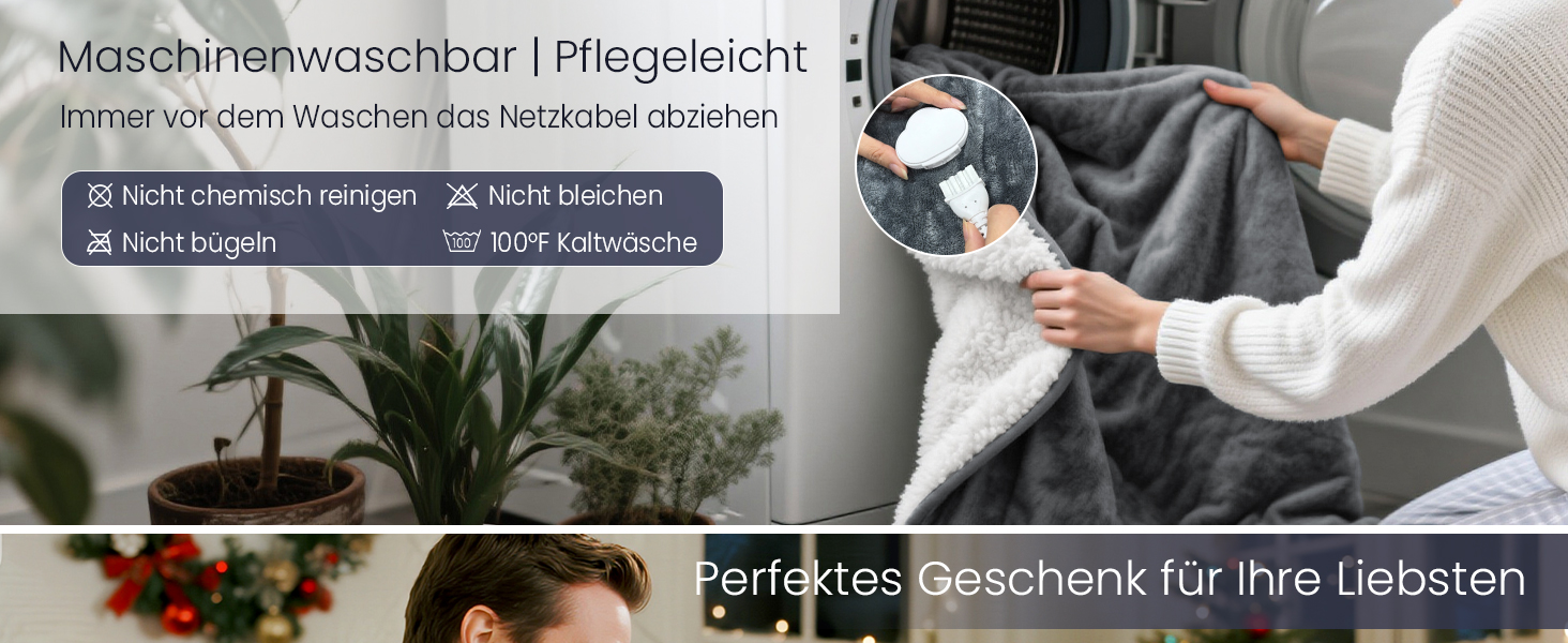 Електрична ковдра AnySun з підігрівом 180x130 см з автовимкненням, 6 режимів нагріву, таймер 10 годин, захист від перегріву, для ліжка, дивану, машинне прання, сіра