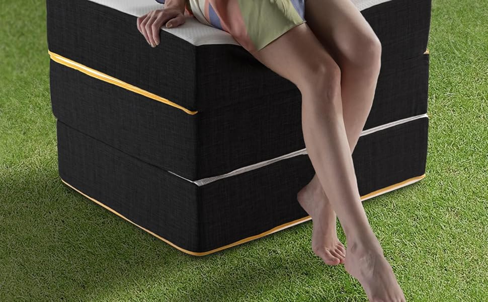 Складаний футон Comfy Line 70x200 см – ортопедичний матрац для кемпінгу, подорожей та гостей, пінополіуретанова підлога, розкладний матрац