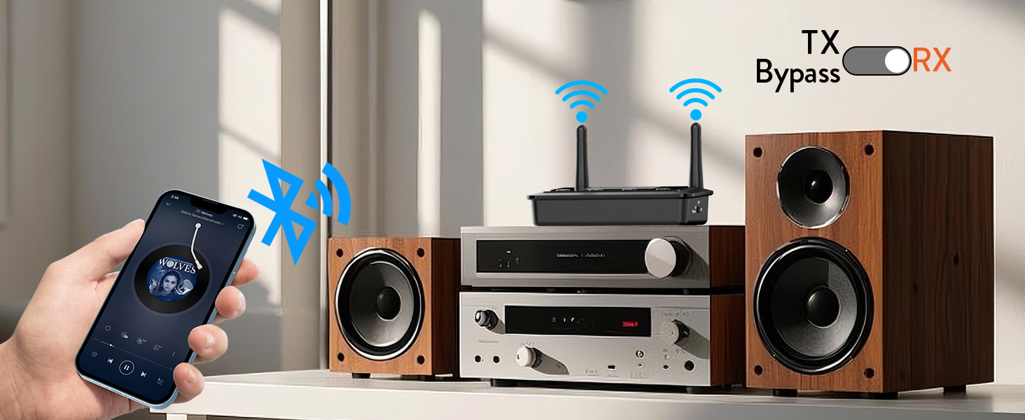 HiFi Bluetooth адаптер 1Mii B03Pro+ з підтримкою LDAC, передавач та приймач для телевізора та стереосистем