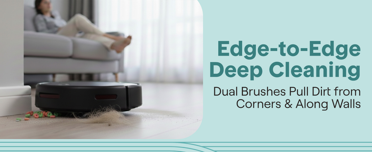 Робот-пилосос SereneLife з функцією миття, 700Pa, 3-в-1, з керуванням через додаток, з датчиками падіння, для шерсті тварин та килимів, чорний