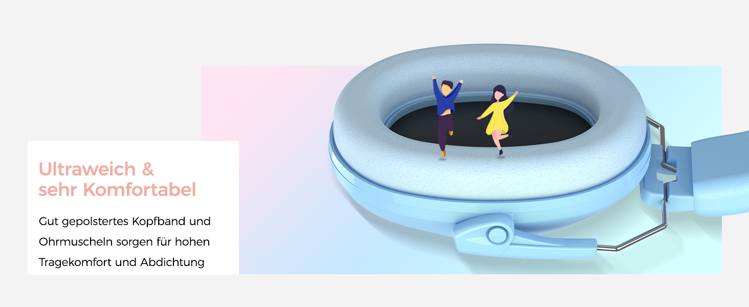 Навушники для захисту від шуму ProCase для дітей, блакитні, регульовані, NRR 22 dB