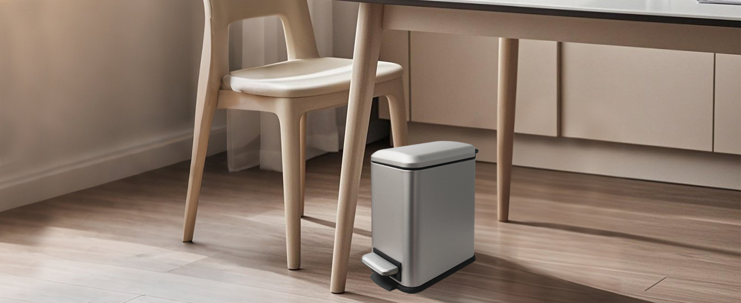 Трюмний смітник для кухні: вузький, з педаллю, з відром, нержавіюча сталь, 5л, зелений