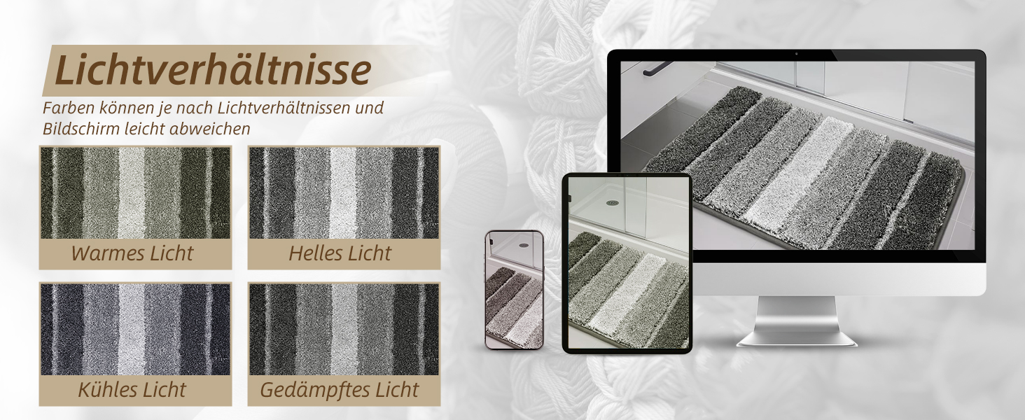 Килимок для ванної кімнати COSY HOMEER 40 x 60 см, антиковзаючий, м'який, для душу та ванної, темно-сірий