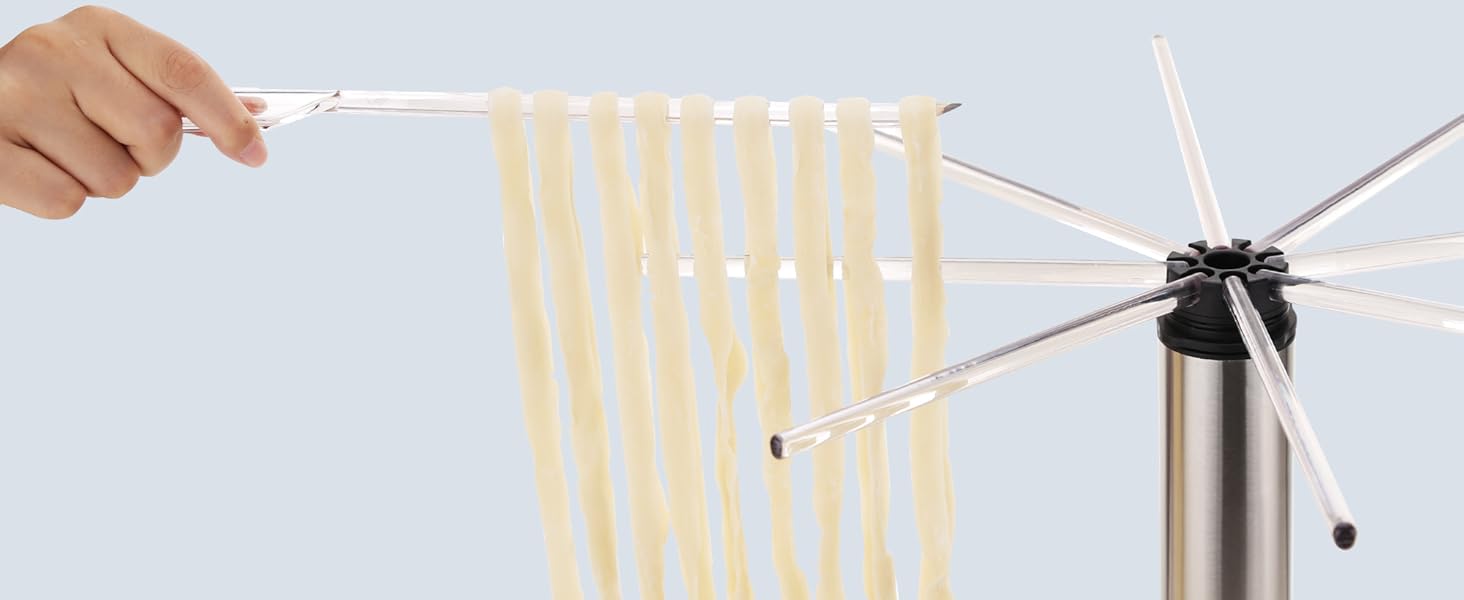 Сушарка для макарон KITCHENDAO на 3 кг, компактна, з обертовою системою, знімна для легкого чищення, нековзкі ніжки