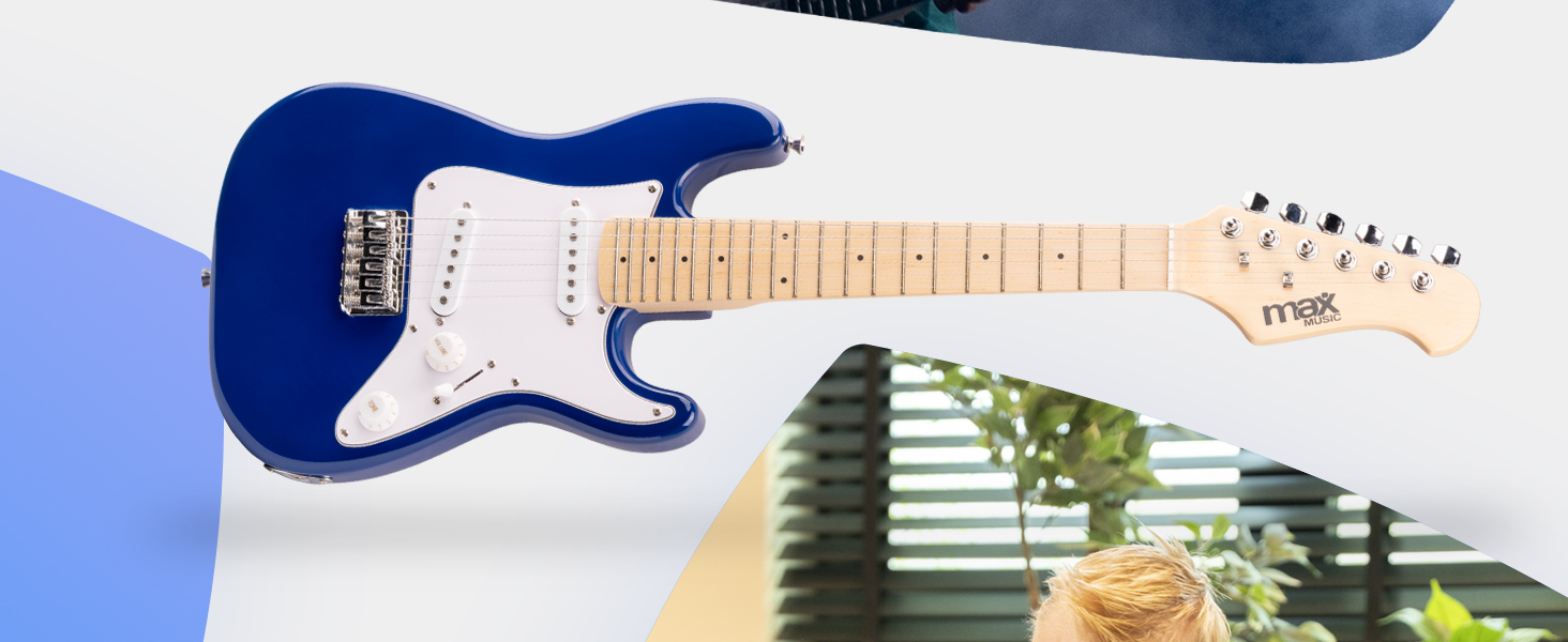 Електрогітара Max GigKit: Комплект для початківців (4/4, 40 Вт, блакитний)