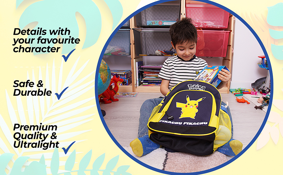Дитячий рюкзак Pokémon Pikachu: для хлопчиків та дівчаток, 8-18 років, ідеальний для школи та як подарунок, блакитний