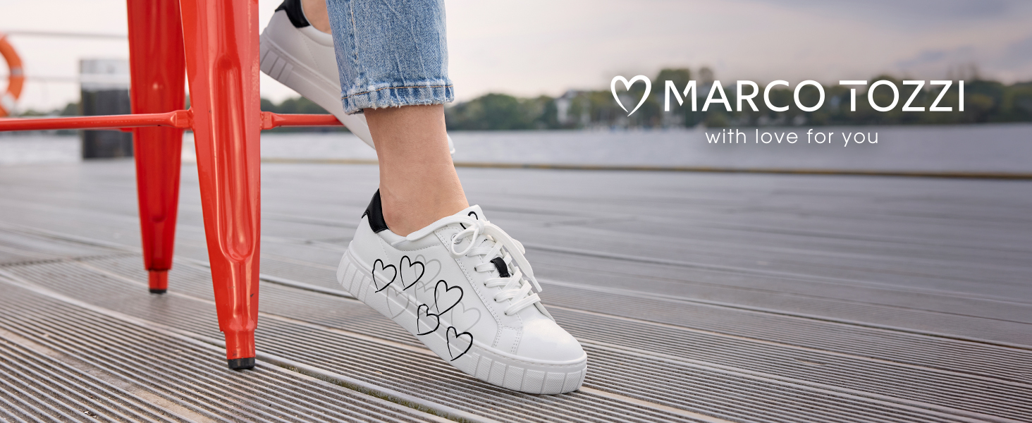 Чорні жіночі кросівки MARCO TOZZI на плоскій підошві з блискавкою, веганський матеріал, 37 EU