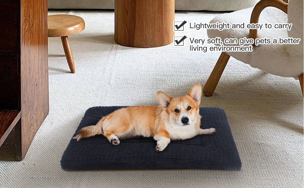 Ортопедичний лежак для собак BVAGSS, м'який лежак-матрац для собак, 91x58x4 см, сірий