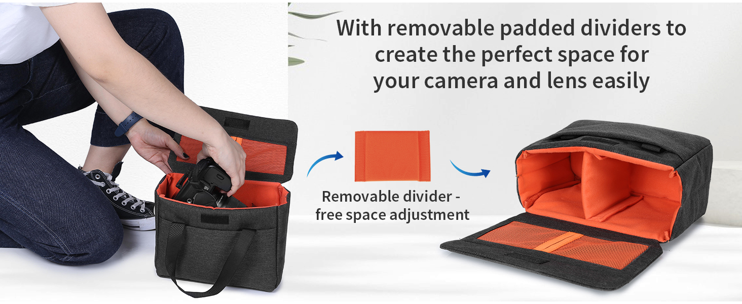 Захисний кейс для камери BAIGIO: вставка для фотоапарата DSLR/SLR (Nikon, Canon, Fuji, Sony, Olympus)
