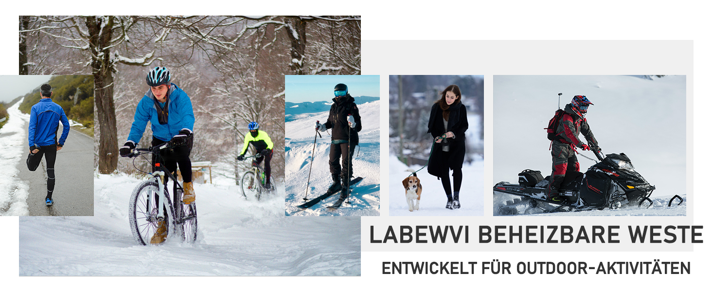 Обогріваючий жилет з підігрівом для жінок та чоловіків, жилетка з акумулятором 7.4V/5.0V, 3 режими температури, 6 зон нагріву, зимовий жилет-куртка, чорний, 25000mAh