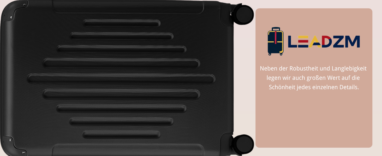 Валіза ручної поклажі LEADZM ABS, 55 см, з коліщатками 360°, кодовий замок, посилені кути, підходить для авіаперельотів (Рожеве золото, M)