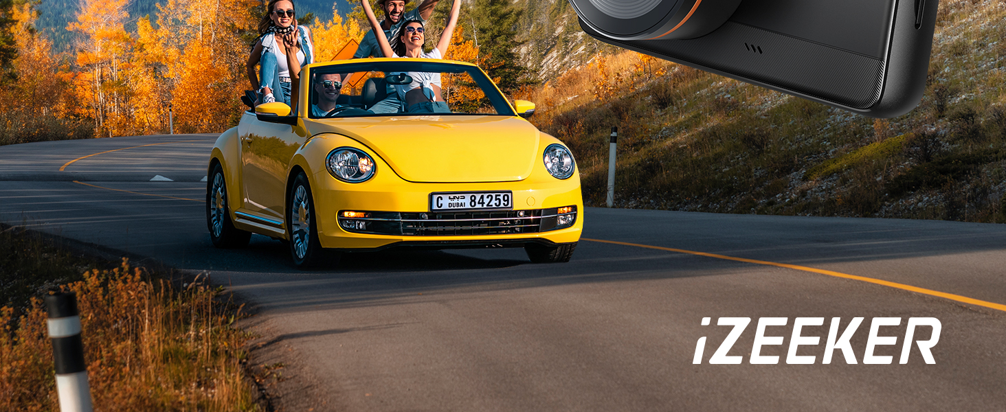 iZEEKER 4K відеореєстратор для авто, 2160P WiFi, 32GB карта, нічне бачення, Loop-запис, G-сенсор, 24h паркінг, WDR