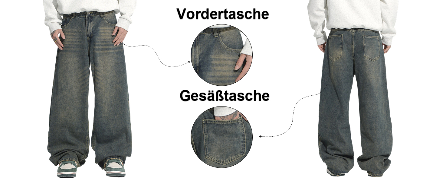 Чоловічі джинси Zewool Baggy Hip Hop, широкі, вузькі до низу, стрейч-денім, чорні, розмір M