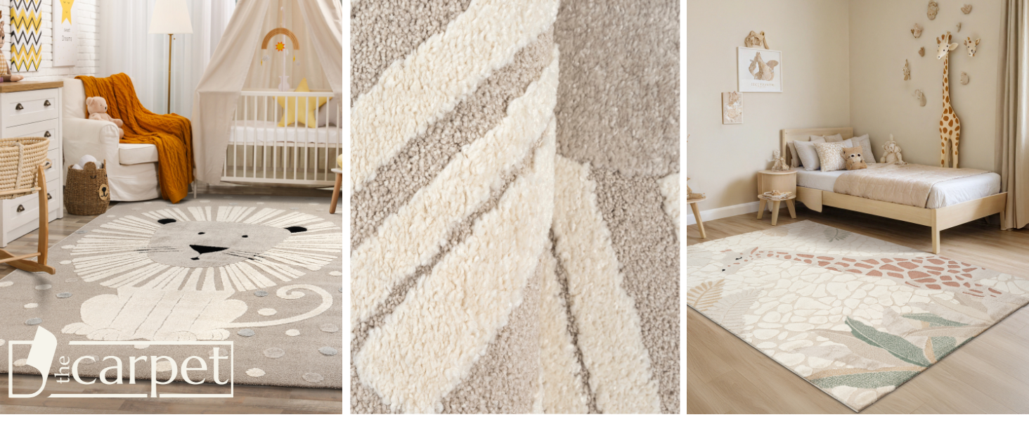 Дитячий килим Jungle Kids 3D Жираф 140x200 см, м'який, зносостійкий, для дитячої кімнати