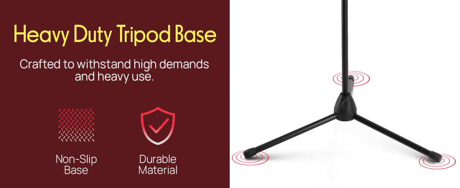 Мікрофонний стійка Pyle з регульованою висотою 85-153 см, універсальна, з міцною основою