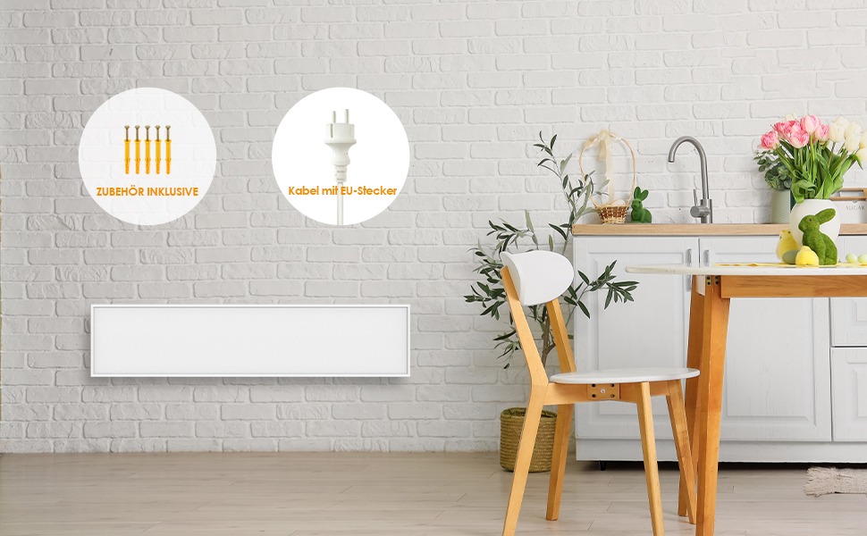 Інфрачервовий обігрівач Byecold Standgerät 300W з підставкою, інфрачервовий електрообігрівач, опалювальна панель, енергозберігаючий, захист від перегріву, білий
