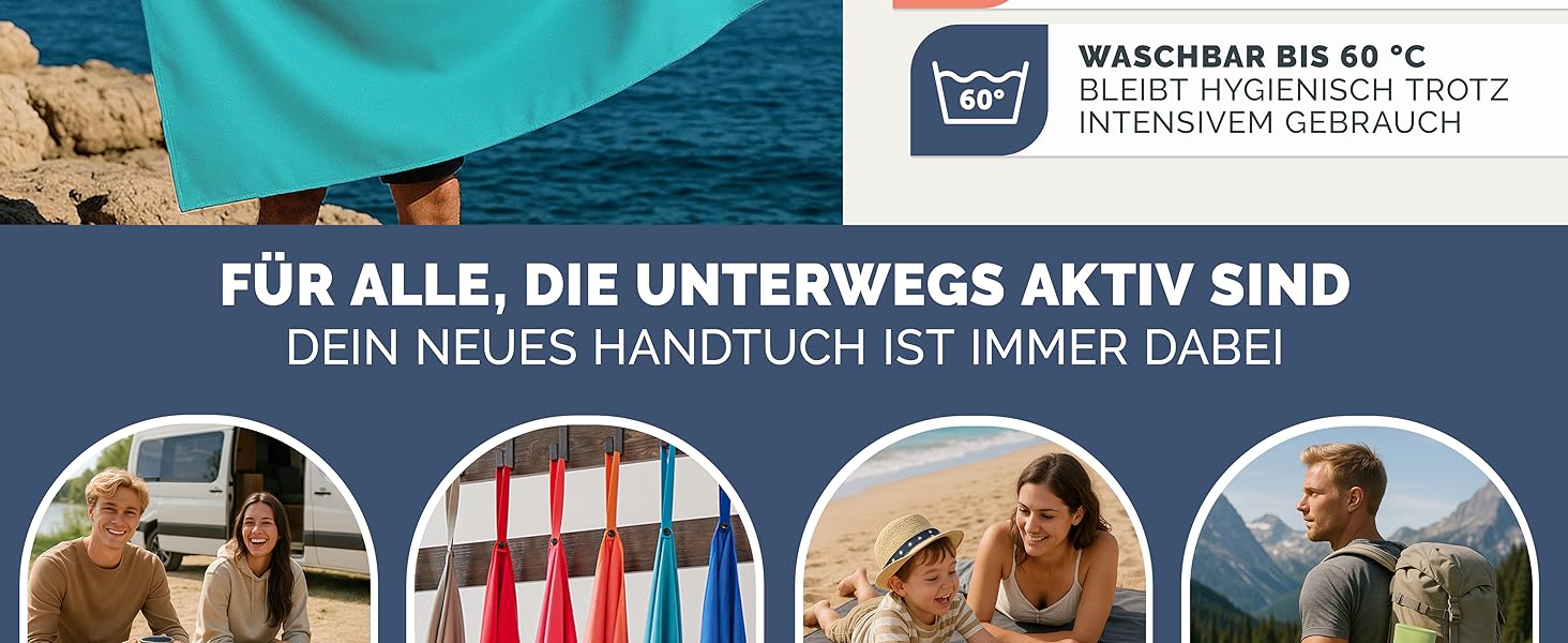 Рушник мікрофібра Blumtal 120x60 см - легкий, швидковисихаючий та надзвичайно вбираючий. Ідеальний для спорту, пляжу, подорожей - сірий колір.