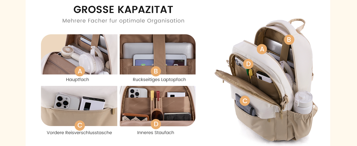 LOVEVOOK Рюкзак для жінок, 15.6 дюймів, рюкзак для ноутбука, шкільний рюкзак для дівчаток-підлітків, водонепроникний, з багатьма відділеннями, сучасний рюкзак для роботи, школи, подорожей, чорний