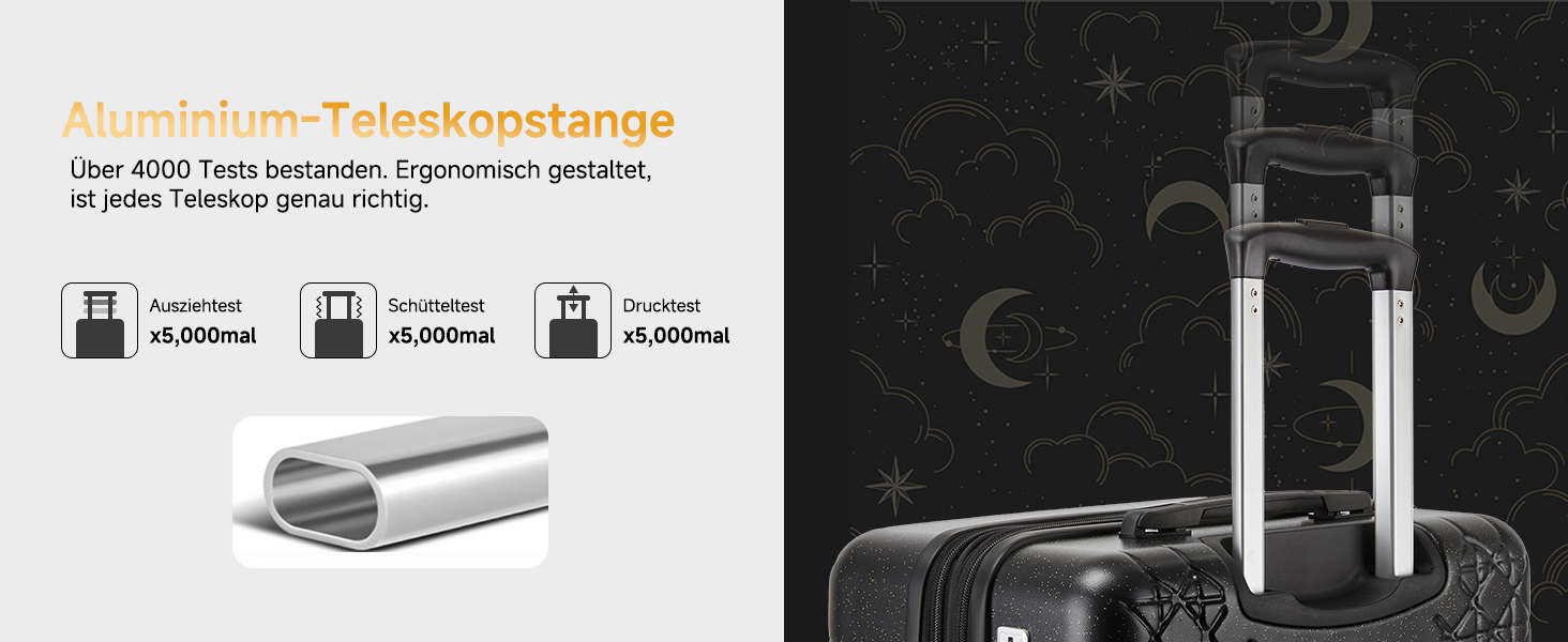 Набір валіз Sea Choice 3 шт. з жорстким корпусом, розширюваний, легкий, з 4 колесами, з тримачем для напоїв та TSA замком, чорний