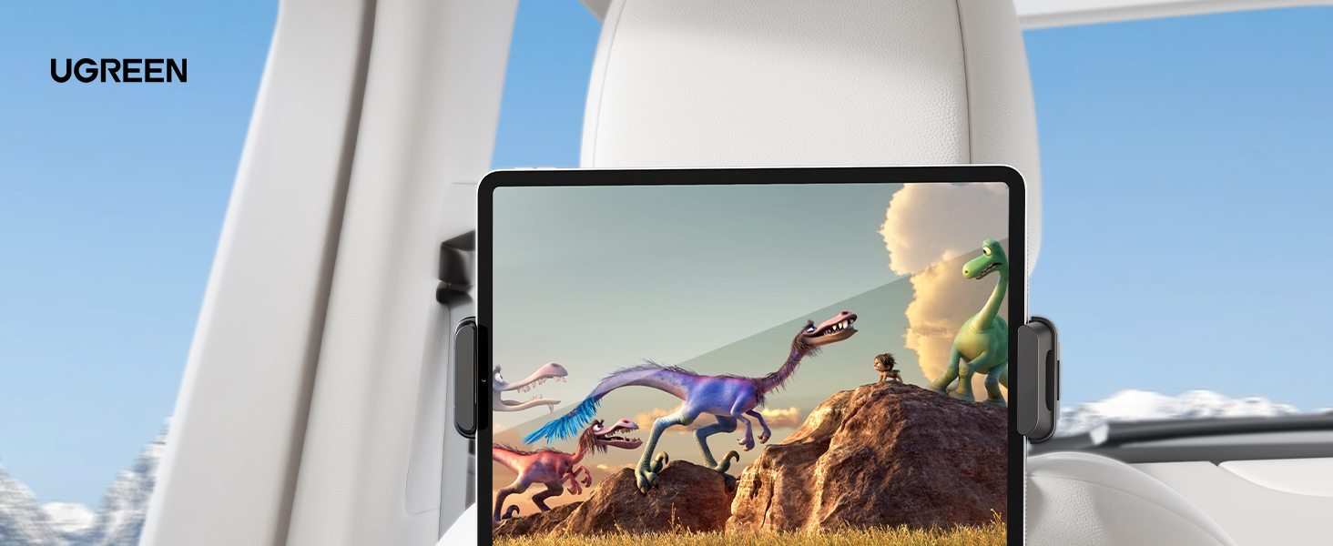Утримувач для планшета UGREEN в авто, 360° обертання, регульований, універсальний, сумісний з 4.7-12.9 дюймів