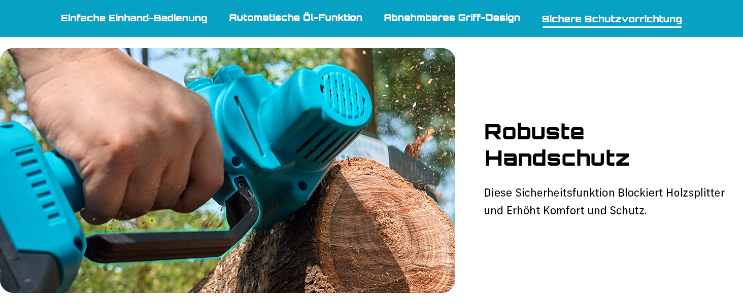 Акумуляторна міні-пила SEESII 6 дюймів (8000mAh) з автоматичною подачею мастила та запасним ланцюгом | Пила для саду, гілок та дрібного дерева