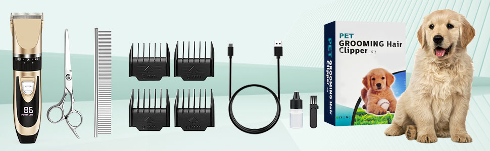 Професійна машинка для стрижки собак та котів Sjpzwcrl – бездротова, акумуляторна, з LCD-дисплеєм