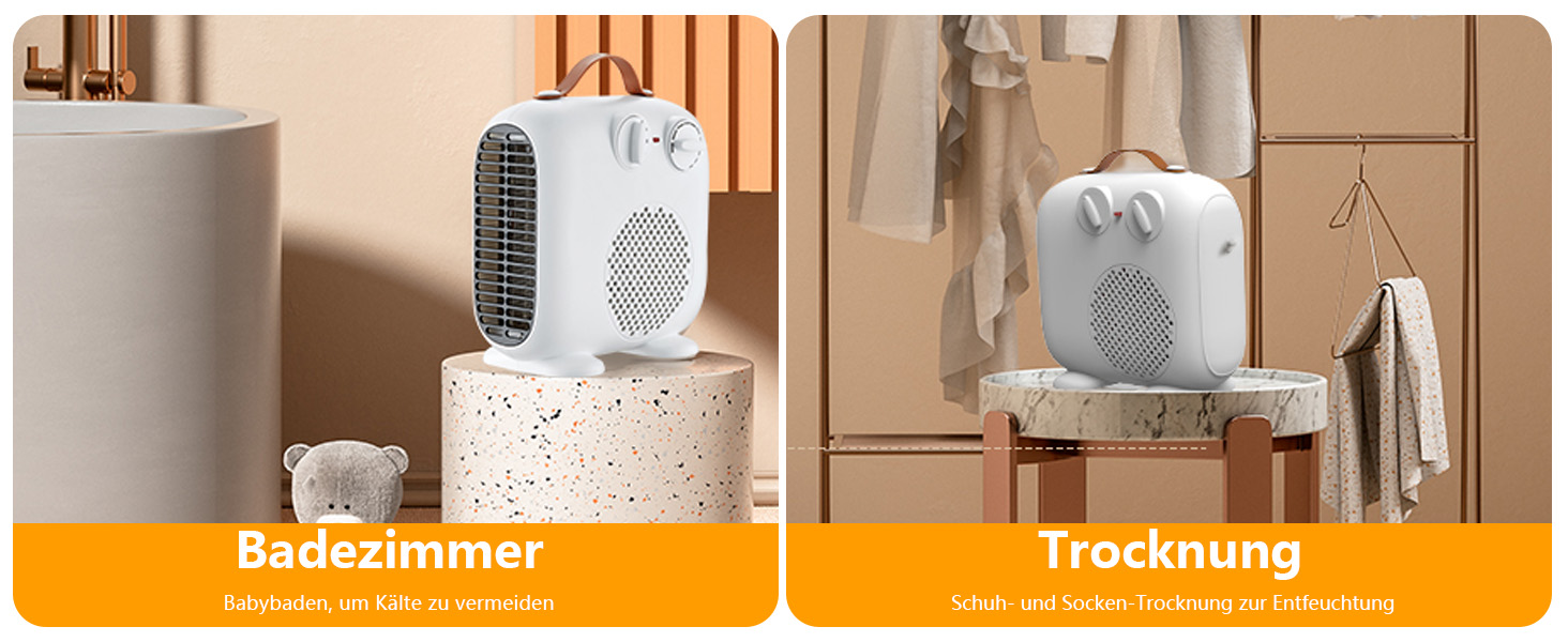 Електричний обігрівач 2000W, компактний, енергозберігаючий, портативний, тихий, 3-рівні нагріву для дому, ванної кімнати