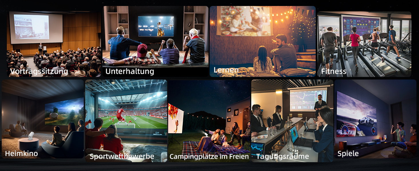 Beautiebeam Beamer: Міні проектор 4K з підтримкою 1080P, Android 11, Bluetooth 5.0, Wi-Fi 6, Автоматична корекція трапеції, для дому та на відкритому повітрі