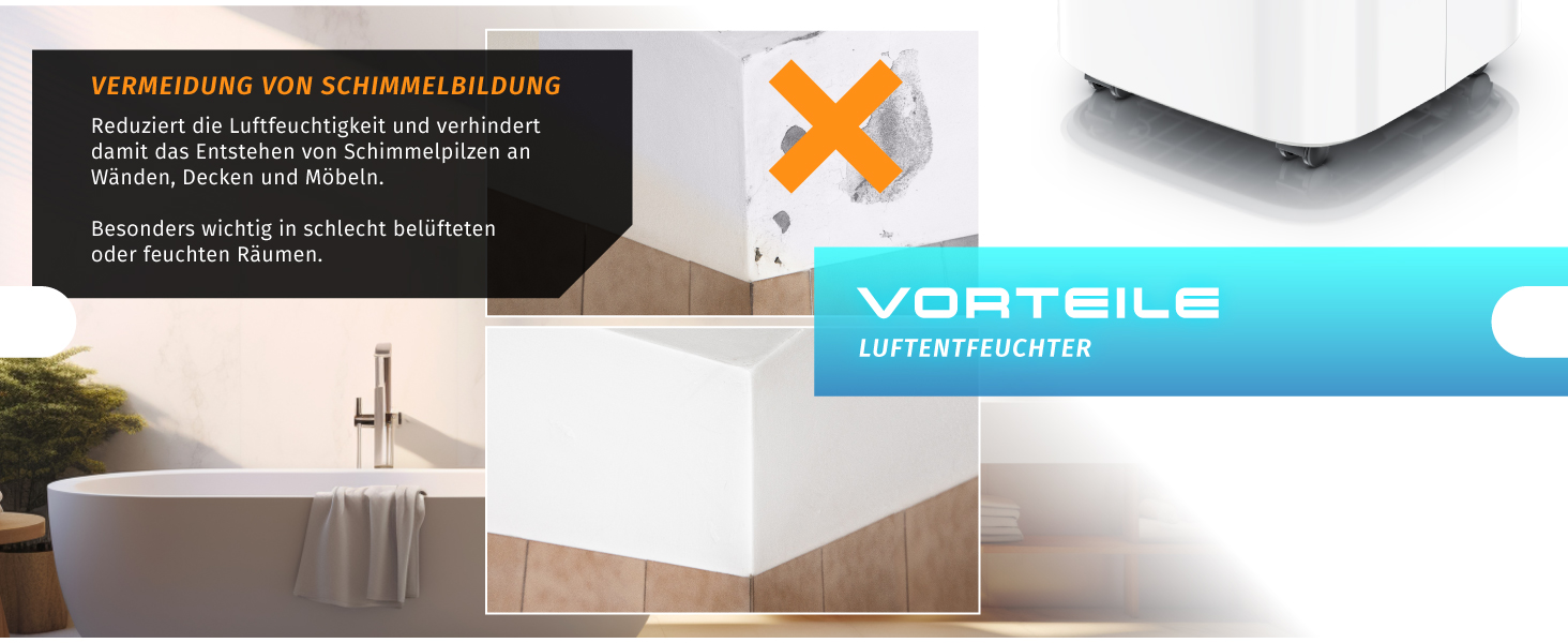 Електричний осушувач повітря Brandson 16L з компресором – 16 літрів/24 години – тихий – дисплей – для спальні, ванної, підвалу