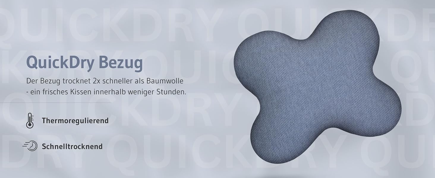 Ергономічна подушка для сну на боці ACAMAR (Memory Foam) з терморегулюючим чохлом, форма метелика, біла
