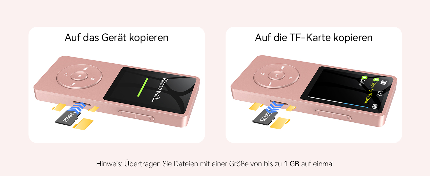 MP3 плеєр AGPTEK 64GB Bluetooth 5.3, Радіо, 1.8