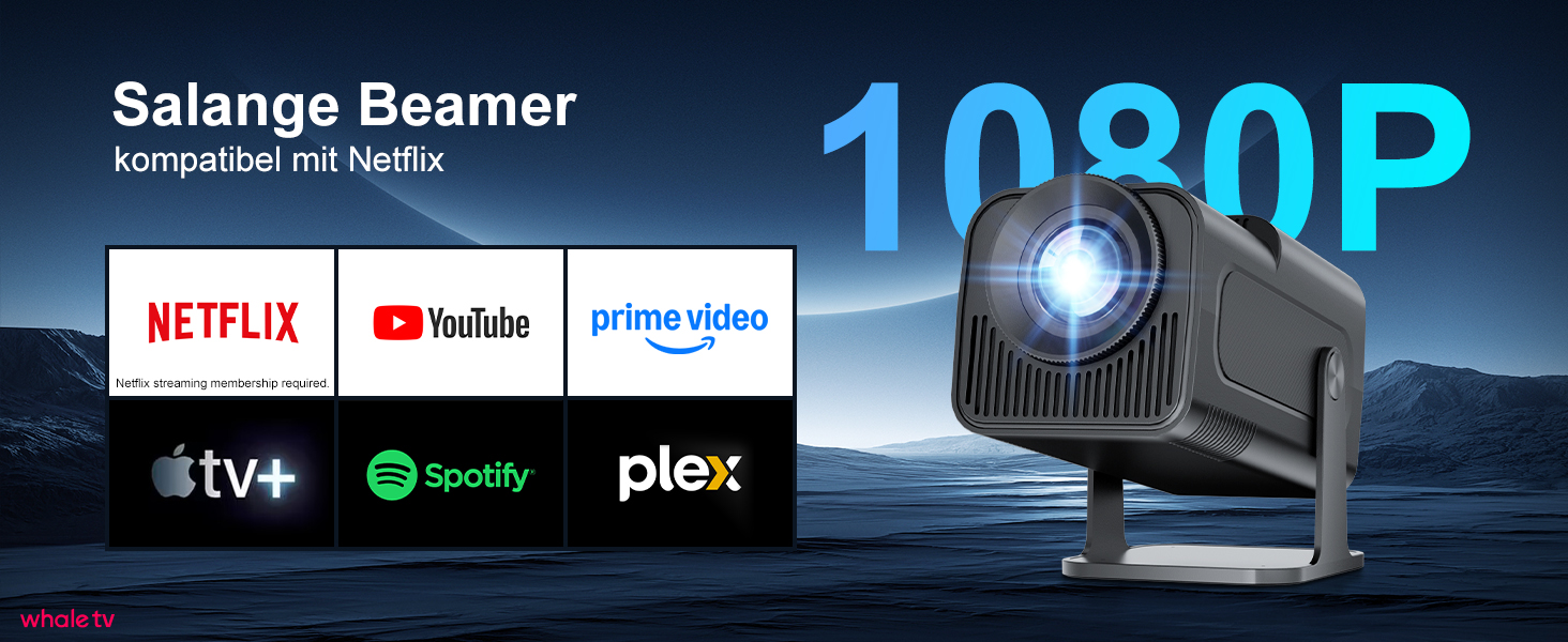 Проектор Sala320max P92Max: 4K, 1080P, WiFi, Bluetooth 5.2, Android 13, Netflix, YouTube, Prime Video, Автофокус