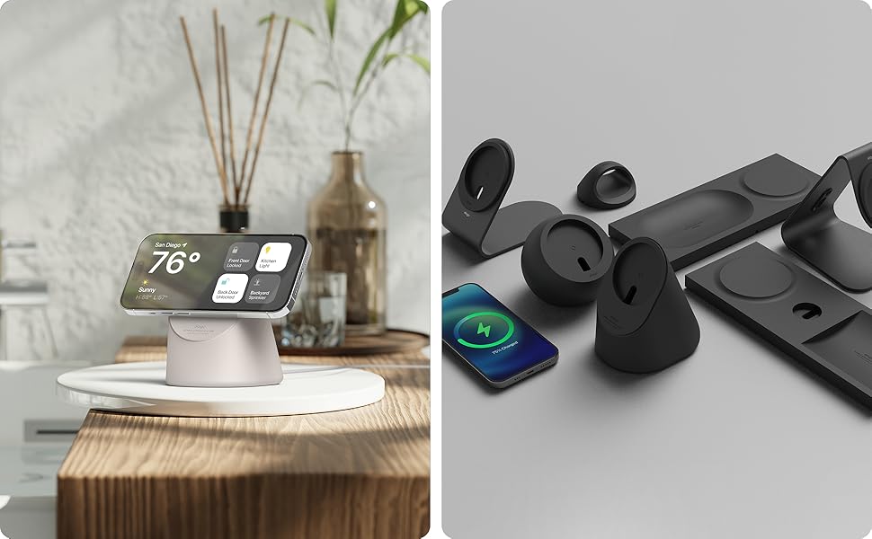 Підставка для iPhone з підтримкою MagSafe, Elago MS1 (сумісна з iPhone 17/16/15/14/13/12), чорний