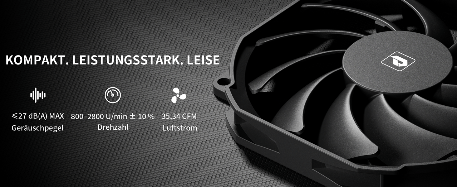 upHere H45K6: Тихий кулер для CPU з 6 тепловими трубками (90x45 мм) - сумісний з AM5/AM4/AM3, Intel 1851/1700/115x/1200